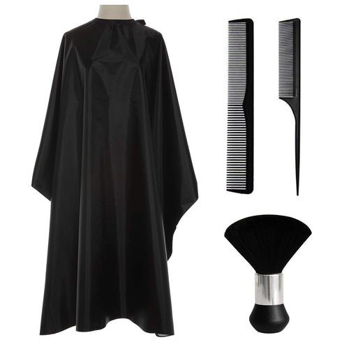 Nylon Waterproof Professional Haircut Cape with Snap Closure - Salon Cape, Barber Cape, Hair Cutting Cape, Hairdressing