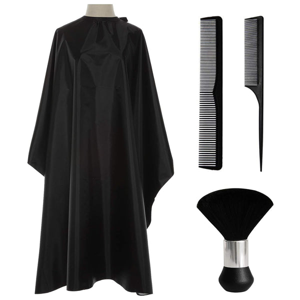 Nylon Waterproof Professional Haircut Cape with Snap Closure - Salon Cape, Barber Cape, Hair Cutting Cape, Hairdressing