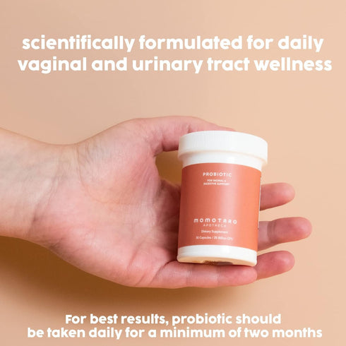 MOMOTARO APOTHECA Organic Probiotics for Women, 30 Capsules, Vaginal & Digestive Health Supplement