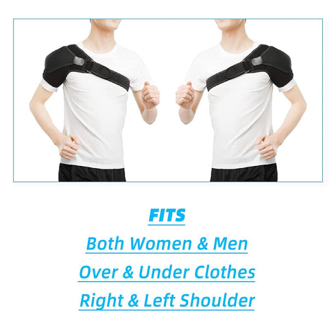 Injury Recovery Compression Support Sleeve Shoulder Brace, Sleeve Wrap for Shoulder Stability, for Torn Rotator Cuff, Dislocation, Tendonitis, Sprain, Arthritis, Pain Relief, Fits Left and Right Arm, Men & Women(Right)