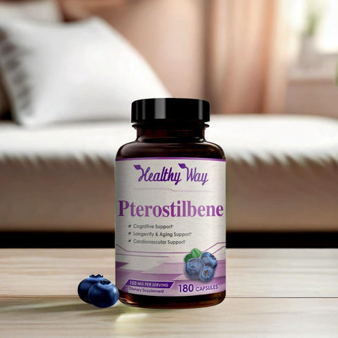 150mg Pterostilbene Supplement - Once Daily Antioxidant for Healthy Aging, Immune, Heart, Skin & Brain Support -