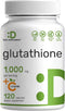 Glutathione Supplement 1,000mg, 98% Purity with Vitamin C 500mg, Active Reduced Form for Immune Health