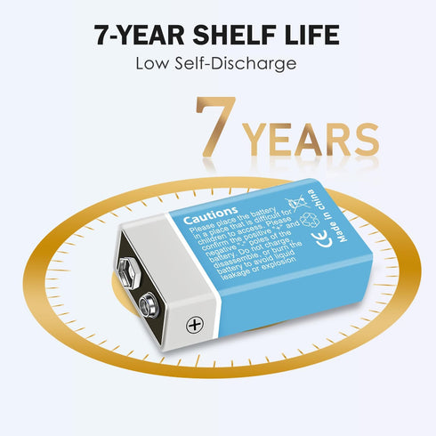 2 Pack 9V Batteries for Smoke Detector, Carbon Zinc 9 Volt Battery