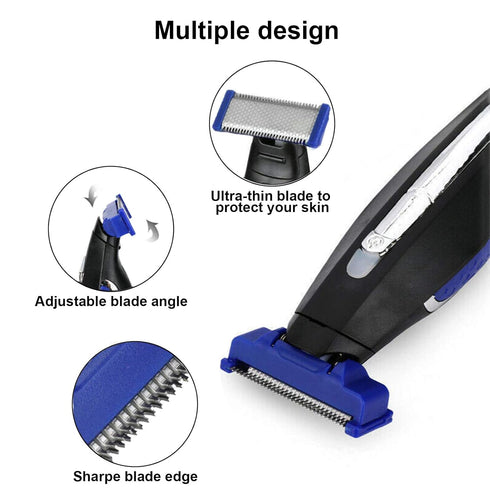 LinMei Replacement Shaver Heads for 1st Generation Micro Touch Solo Men's Trimmer, Includes 6 Blades and 2 Brushes
