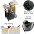 ANEMEL Black Travel Makeup Brush Holder 2-Pack, Clear Plastic Cosmetic Zipper Pouch, Portable Waterproof Organizer