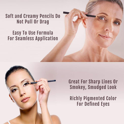 Natural Hypoallergenic Eyeliner Pencil (Black).