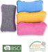 UPSTAR Kitchen Sponges - Microfiber Cleaning Scrubber, Non-Scratch Scrubbies for Dishwashing and Bathroom, Size L Pack