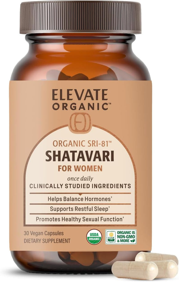 SRI-81 Shatavari Vegan Capsules for Women, Asparagus racemosus Root Extract with Acti