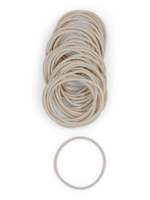 Heliums Thin Hair Elastics, Light Blonde, 2mm Ties for Thin Hair, 1.75 Inch, Medium Hold, 40 Count