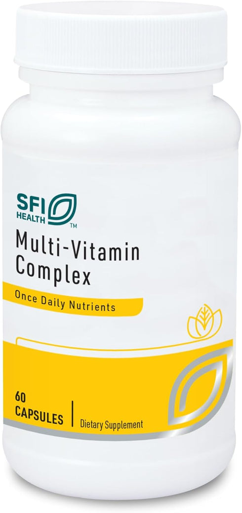 Klaire Labs Multi-Vitamin Complex - Once-Daily Mineral-Free Multivitamin with Metafolin Folate, 60 Capsules