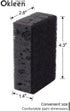 Okleen 9 Pack, 4.3x2.8x1.4 inches. Pack Black Scrub Sponges. Made in Europe. Heavy Duty and Non Scratch Fiber. Kitchen
