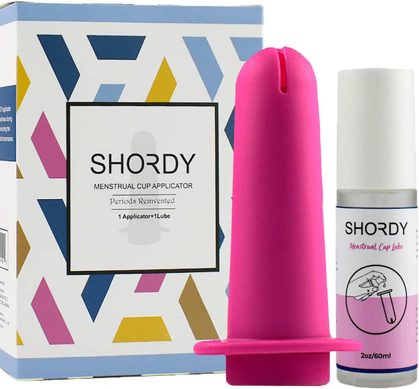 SHORDY Applicator Tool for Menstrual Cups for Easy Insertion with Lube Gel,