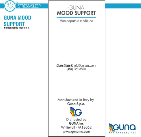 GUNA Mood Support Natural Homeopathic Remedy - 1 Ounce to Relieve Stress, Mild Restlessness, and Help with Relaxation