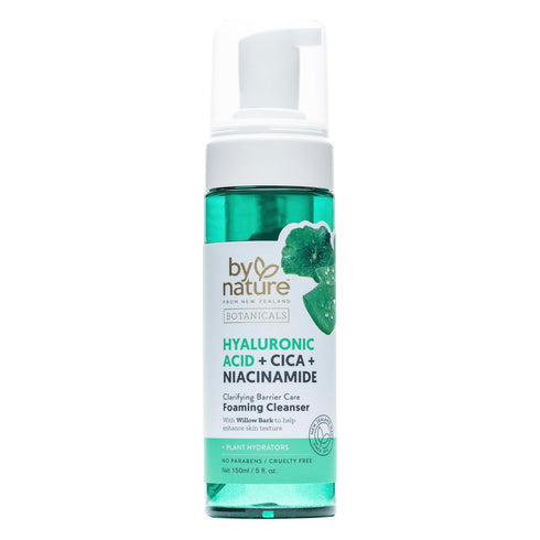 By Nature Foaming Cleanser with Hyaluronic Acid + Cica, Hydrating Face Cleanser for Bright Skin, 5 fl oz