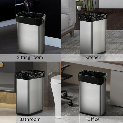Teivio 8 Gallon 60 Counts Strong Trash Bags - Garbage Bags for Bathroom Trash Can Bin Liners, Medium Plastic Bags