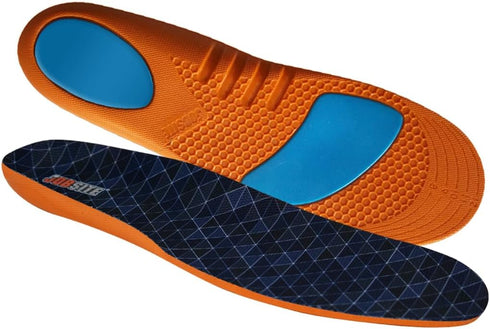 JobSite Gel Sport Insoles, Gel Heel & Metatarsal Shock Pad, US Men 8-13, Women 9-14 (Trim to Fit)
