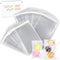 480 PCS Clear Resealable Cellophane Bags, 2 Sizes, 180 PCS 3.5×5 Inches, 300 PCS 4×6 Inches for Bakery, Snacks, and More
