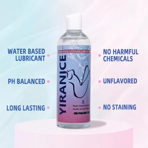YIRANICE 12.2 oz (Pack Clear Water-Based Lubricant, Long-Lasting Moisturization, Hypoallergenic, Suitable for Sensitive