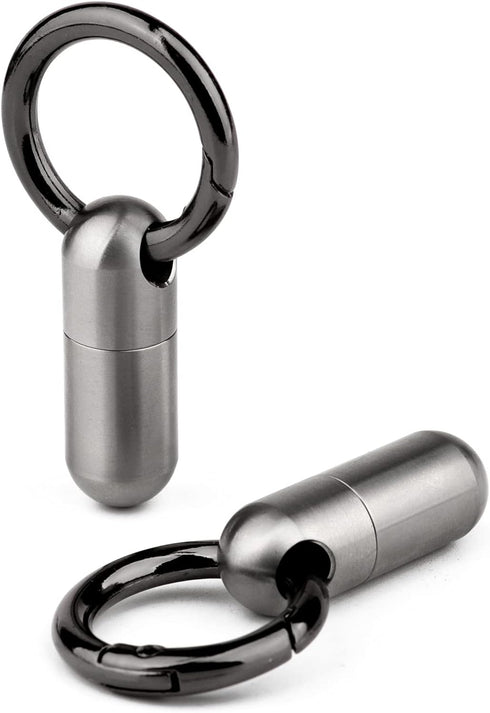Micro Keychain Pill Holder, TISUR Titanium Pill Case Waterproof Pill Fob for Emergency Aspirin & Nitroglycerin for