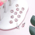 YISSION 20Pcs Mini Rhinestone Flower Hair Clips, Cute Pink Hair Pins for Girls and Women