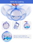 Leak Proof Portable Denture Bath Case, Denture Cleaning Cup, False Teeth Holder, Transparent Blue