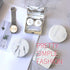 Contact Lens Case, Marble Travel Kit with Remover Tool, Mirror, Tweezers & Solution Bottle for Women & Girls (Grey)