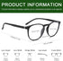 Przene Retro Round Blue Light Blocking Glasses for Men/Women - Anti Eye Strain, UV/Glare Protection