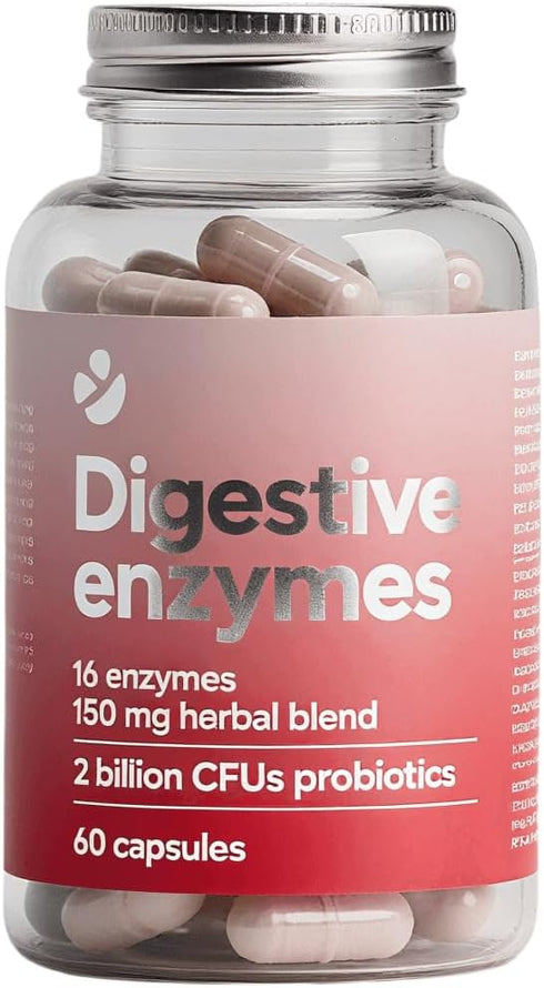LOUDSAY Digestive Enzymes - Multi Enzymes, Organic Prebiotics & Probiotics for Digestive Health