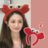 Red Crab Claw Headband for Women, SPA Skin Care Facial Hair Band Makeup Washing Accessories