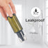 Sookdeo Mini Dispenser, Portable Refillable Bottle with Pump & Lid for Travel, 10 Pack, 3oz, 100ml (Green)