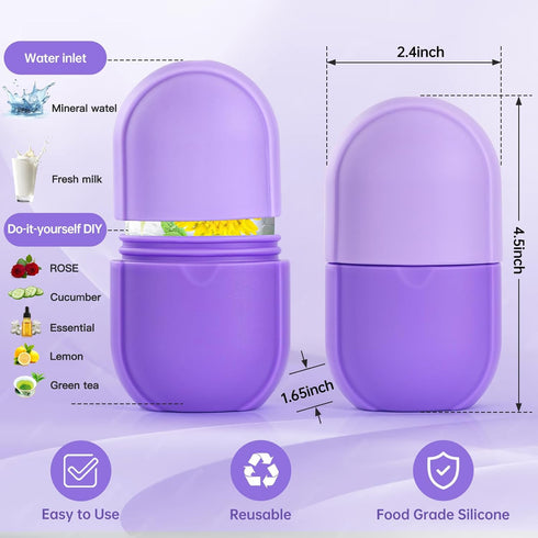 Ice Roller for Face and Eye, Ice Face Roller, Gua Sha Face Massage, Silicone Ice Mold, Ice Facial Cube, Skin Care Tools