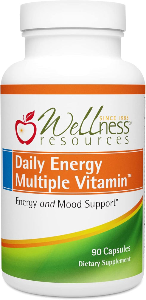 Wellness Resources Daily Energy Multiple Vitamin, 100% Coenzyme B Vitamins, 90 Capsules