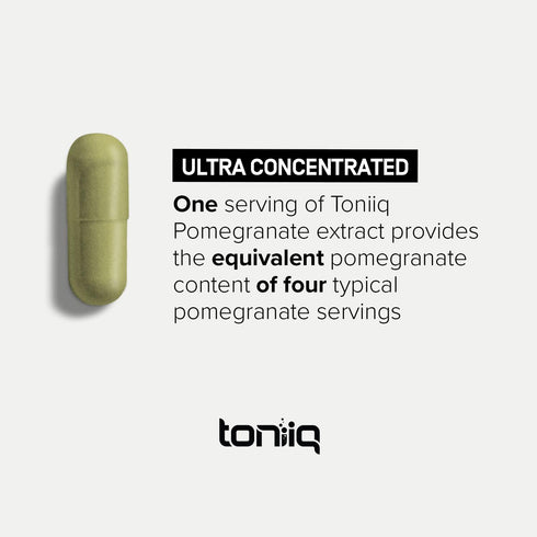 Toniiq 42,000mg 35x Concentrated Ultra High Strength Pomegranate Supplement - 90% Ellagic Acid, 2 Month Supply Capsules