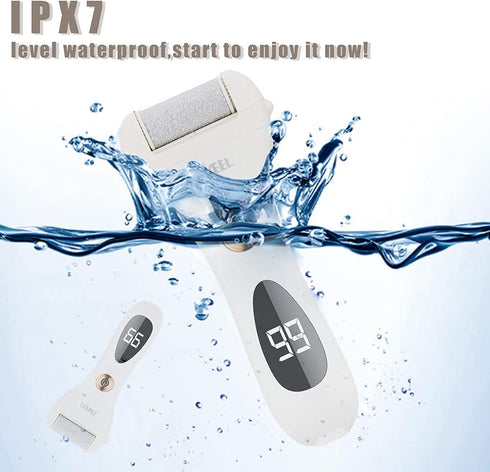 Rechargeable Electric Callus Remover for Feet, Professional Waterproof Pedicure Tools for Cracked Heels and Dead Skin