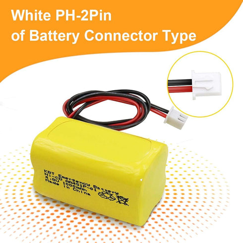 KBT KEEP BETTER TECH 4.8V 1000mAh 2Pin 2.54 685896020, N700AAC-F22C/C, CXL6VB, ANIC0938, NIC0939(2-Pack) KBT AA Size