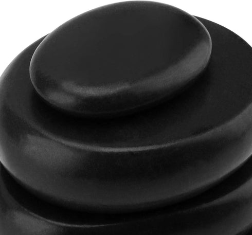 SINJEUN 40 PCS Basalt Massage Stones, 4 Sizes Large Round Hot Stones for Massage, Essential Supplies for Home Spa