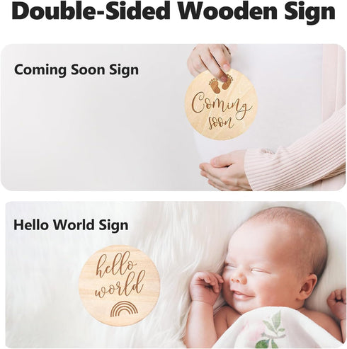 Set Pregnancy Announcement, Baby Announcement Ideas Include Felt Letter Board, Baby Onesie, Booties, Photo Frame
