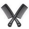 2PCS Large Wide Tooth Comb, Shower Combs for Wet Curly Hair, Durable Hair Brush for Best Styling and Care (2 Black)