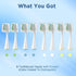 Replacement Toothbrush Heads for Waterpik Complete Care 5.0/9.0 (CC-01/WP-861), 10 Count, White, with Covers