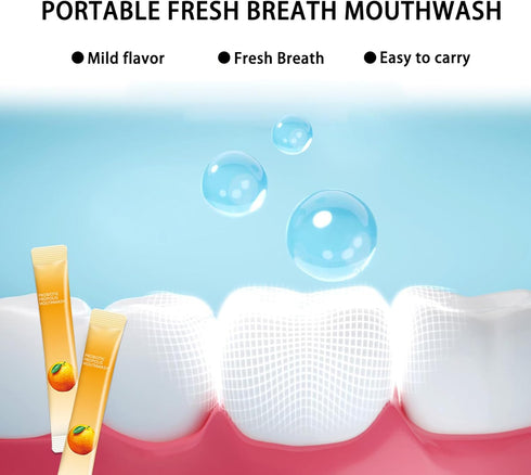SGZWzhiwei 60PCS A20 Travel Size Mouthwash,Portable Mini Mouthwash,Long-lasting Freshness Travel Mouth Wash for Oral