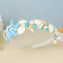 Unicra Starfish Headband Pearl Hair Band Sea Shell Hair Hoop Beach Wedding Accessories for Women