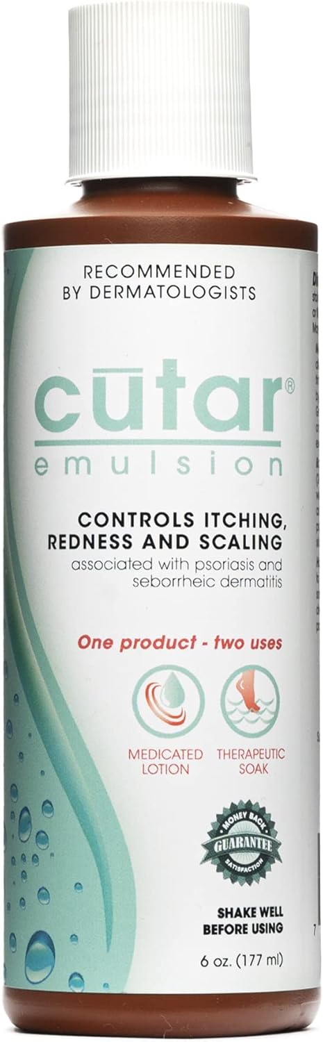 Emulsion Cream - Coal Tar Lotion for Eczema, Psoriasis, Dermatitis Relief, Soothes Itchy Skin