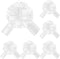 InnoHHustle 6 PCS Large Pull Bows, White Gift Bow 6 Inches Large Ribbon