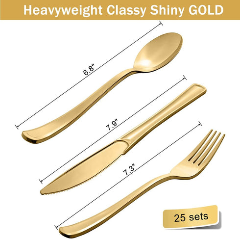 HOMIX 175Pcs 25 Pink and Gold Party Supplies, Disposable Gold Dots on Pink Paper Plates Cups and Napkins, Gold Plastic