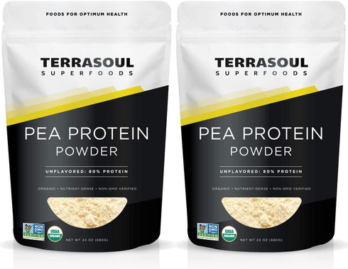 Terrasoul Superfoods Organic Pea Protein - 3 Pounds of Plant-Based Protein