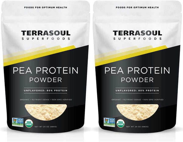 Terrasoul Superfoods Organic Pea Protein - 3 Pounds of Plant-Based Protein