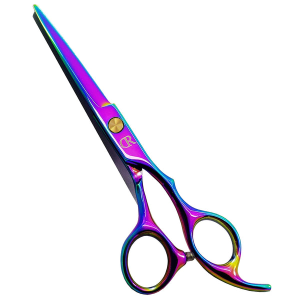 Professional Hair Cutting Shears, 6 Inch Barber Scissors, Sharp Blades for Women/Men/Kids, Rainbow