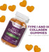 Collagen Gummies with 2500mcg Biotin, Vitamin C & Zinc, 120 Count - Hydrolyzed Type 1 & 3 Collagen Peptides Supplement