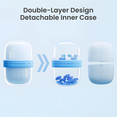 Pills,1/2 (3 Travel Pill Organizer,Medicine Pill Box Case&Pill Cutter for Small Tiny Pill Splitter Cuts Multiple