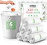 1.2 Gallon 120 Counts Strong Trash Bags, Bathroom Trash Can Bags, Small Plastic Bags for Home Office Kitchen, Clear